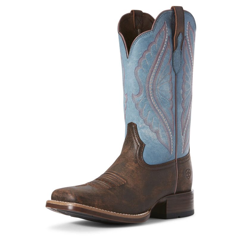 Ariat PrimeTime Kahverengi / Mavi Western Csizma Bayan (32726-640)